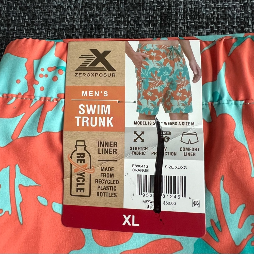 NWT ZeroXposur Men's Swim Trunk Size XL - Picture 2 of 3